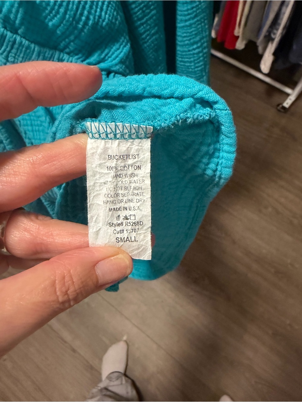 BUCKETLIST Turquoise Ruffle V-Neck Romper - Picture 7 of 10